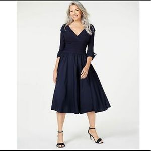NWT - Jessica Howard Navy 3/4 Sleeve Evening Dress